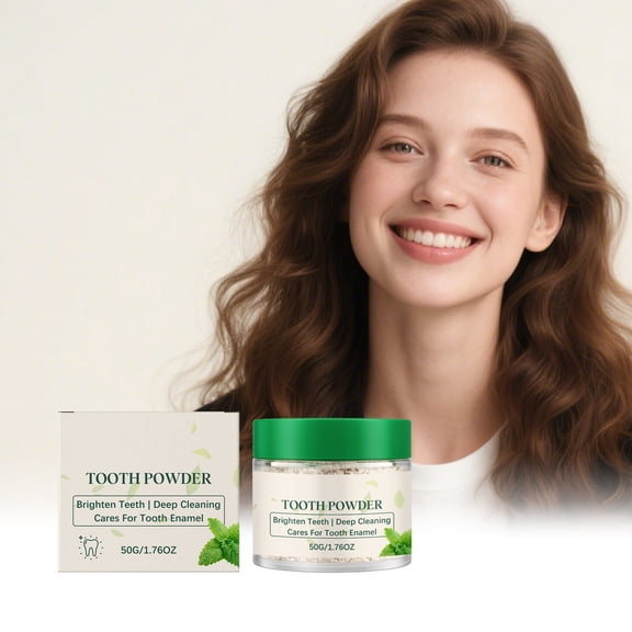 Tooth Powder with Hydroxyapatite for Remineralizing Teeth, and Daily Oral Care, Fluoride-Free Gentle Clean, Mint Fresh Breath, Large Capacity (1Pc)