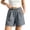 *Gray, variant on Women's High Waist Elastic Waist Shorts, Casual Summer Pants with Pockets Gray,Women's Plus XXXXL