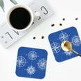thumbnail image 4 of Yiaed Compass Print Leather Coasters for Drinks - Cup Coasters Coffee Table Kitchen Table Bar, Home & Office Gifts Handmade Drink Coasters-Square, 4 of 6