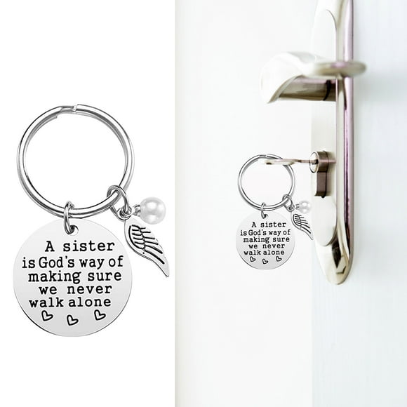 zttd sister gift from sister a sister is god's way of making sure we never walk alone sister keychain sister jewelry christmas birthday gifts for sisters