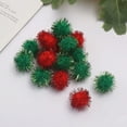 thumbnail image 5 of 2000 Pcs  Christmas Glitter Pompoms Glitter Pom Poms Balls DIY Crafts Accessories, 5 of 6
