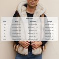 thumbnail image 4 of Zysthvn Faux Fur Vests for Men Casual Fall Open Front Mens Jackets Warm Solid Hooded Outerwear, 4 of 9