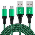 thumbnail image 2 of Micro Usb Cable 6ft 2 Pack,AILKIN Android Cable Nylon Braided Micro USB Fast Charging Micro Cables Cords,Green, 2 of 6