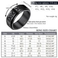thumbnail image 3 of FindChic Triple Moon Rings for Men Black Stainless Steel Spinner Band Ring Stress Relief Rotatable Anxiety Ring, Size 7-14, 3 of 10
