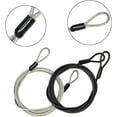 thumbnail image 2 of 100CM/3.3ft 3mm Outdoor Travel Security Cable Lock,Braided Steel Coated Safety Cable Luggage Lock,Safety Cable Wire Rope Double Loop Lightweight (2 Pack), 2 of 7