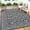 gray, variant on 8*10ft Black and Gray Outdoor Rug,Waterproof Reversible Plastic Straw Patio Rug, 326GSM PP Woven Modern European Curly Grass Area Rug, Foldable Camping Mat for RV Deck Backyard Porch