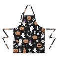 thumbnail image 2 of Halloween Ghost Pumpkin Apron-Garden Aprons for Women with Pockets-Cotton Linen Waterproof Kitchen Cooking Gardening Aprons Adjustable for Kitchen,Cooking,BBQ and Salon 32"x27", 2 of 7