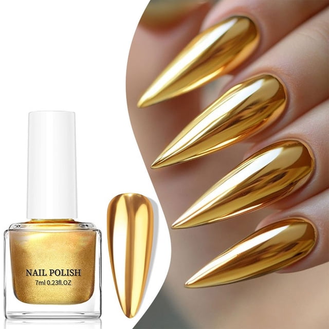 Noticias Esmalte de uñas metálico Espejo de metal Esmalte de uñas de secado rápido Esmalte de uñas sin horno Esmalte de uñas de vidrio de 7 ml