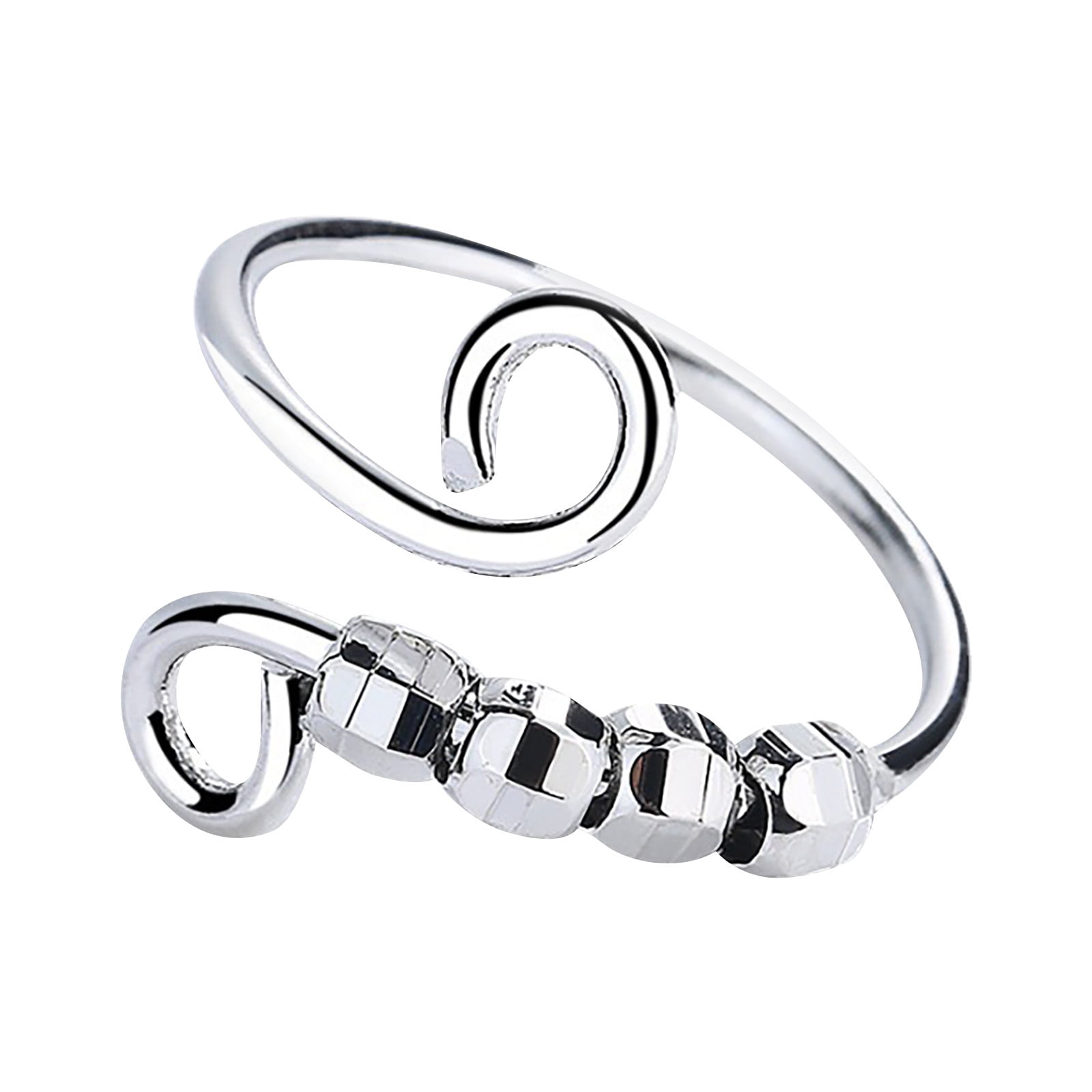 Bagues Anti-Stress En Perles - Lot De 2, Élastiques, Imperméables - Pour Femme, Bureau, Loisirs, Soulagement Anxiété