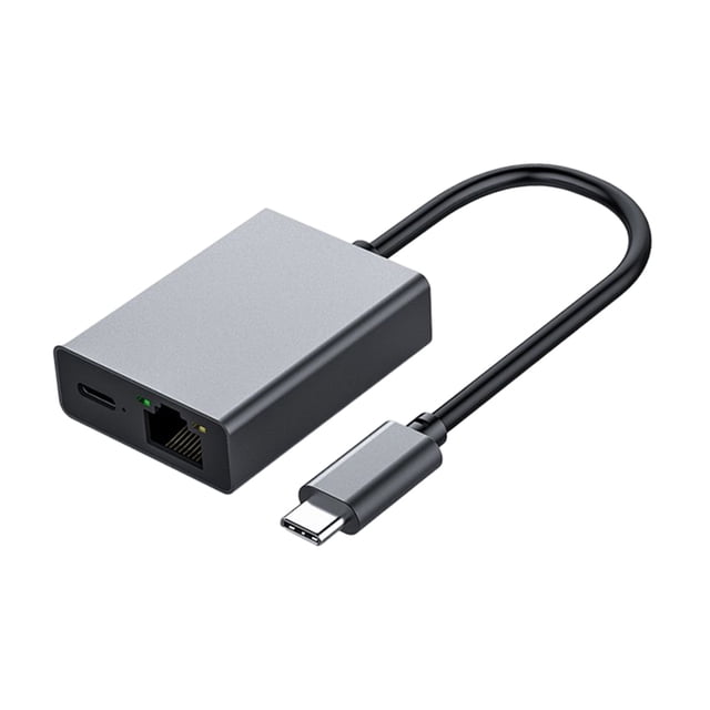 Tarjeta de Red con Cable de Internet Tipo C A RJ45 de 1000 Mbps Adaptador USB Tipo C A Ethernet Compatible con Carga PD para Teléfono Móvil