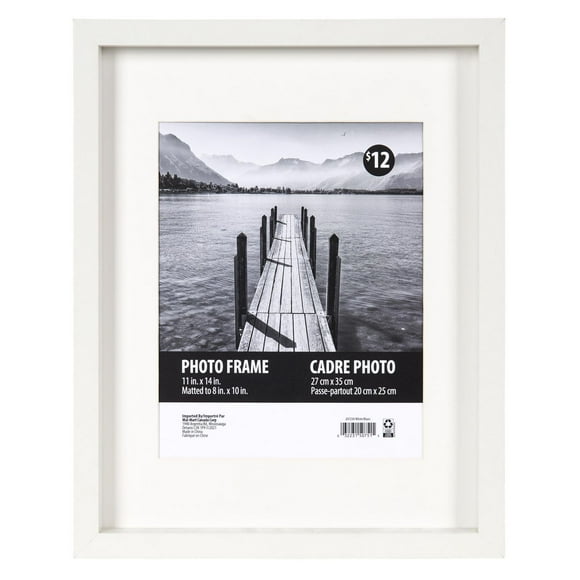 MacIntyre White Picture Frame, 11"x14" to 8"x10" White