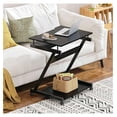 thumbnail image 2 of 23.6in Mobile Laptop Desk - Portable Computer Cart with Wheels & Keyboard Tray - Rolling Desk for Home Office, Bedside, Black, 2 of 8
