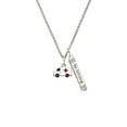 thumbnail image 2 of Delight Jewelry Silvertone Ambulance with Cross Silvertone Be Strong and Courageous Bar Charm Necklace, 23", 2 of 4