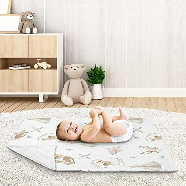 Sweet Jojo Designs Boho Watercolor Woodland Deer Floral Baby Girl