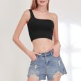thumbnail image 4 of HaoXianJian Women's One Shoulder Tank Top Sports Bra for Women Yoga Crop Tank Top Camisoles Going Out Tank Top Streetwear, 4 of 8