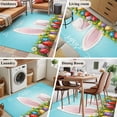 thumbnail image 6 of Easter 3'x5' Washable Rug, Bunny Colorful Eggs Spring Floral Botanical Non-Slip Area Rugs for Entryway Kitchen Classroom, StainResistant Dorm Throw Carpet, Low Pile Soft Indoor Floor Mat, 6 of 9