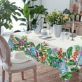 thumbnail image 4 of Tropical Palm Leaf Summer Floral Tablecloth,Vintage Tropical Leaves Print Table Cover 60 x 102 for Tropical Party Decorations,Perfect for Kitchen, Restaurant ,Outdoor Beach,Holiday Picnic Table Cover, 4 of 5