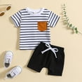 thumbnail image 5 of Ketyyh-chn99 Baby Boy Clothes Baby Toddler Boy Outfits Clothes Summer Kids Short Sleeve Button Down Shirt Shorts Set White,2-3 Years, 5 of 5
