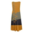 thumbnail image 5 of Kagetolytai Dresses for Women 2024 Women's Vest Dresses Summer Spring Pleated Bohemian Dresses Cute Sleeveless Flowing Beach Straight T-Shirt Tank Dresses Summer Dresses for Women 2024 Yellow XL, 5 of 5