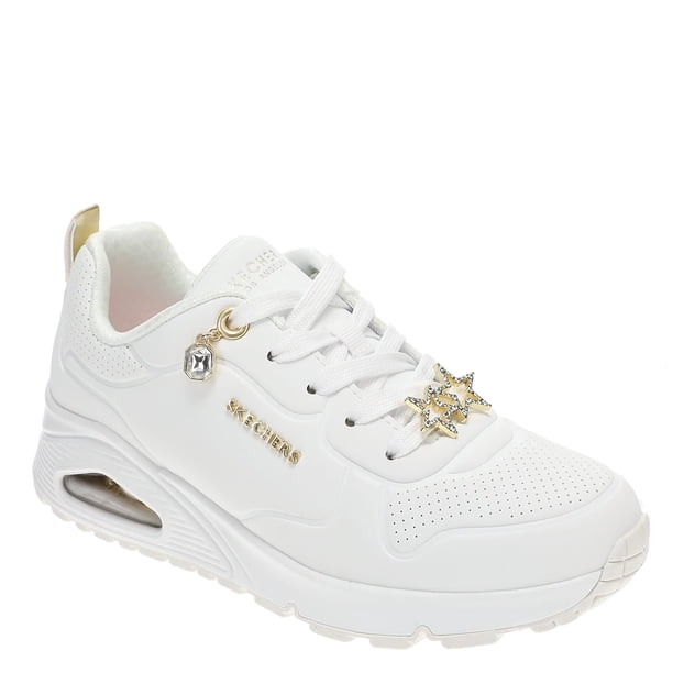 Zapatillas Skechers Kids Uno Gen1 Blancas y Doradas Talla 13.5 Niño Pequeño