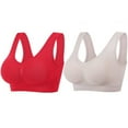thumbnail image 1 of Kelon Bra Clearance Woman Blending Bra 2PCS Gathering Bra Comfortable Corset Front Alternating Side Button Lace Bra Slim Shaping Bra, 1 of 7