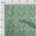 thumbnail image 2 of oneOone Polyester Spandex Green Fabric Asian Suzani Floral Craft Projects Decor Fabric Printed By The Yard 56 Inch Wide, 2 of 4