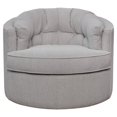 thumbnail image 3 of Priscille Fabric Swivel Accent Chair - Brussel Light Gray, 3 of 8