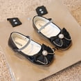 thumbnail image 6 of Viluyesy Girls Leather Sandals Princess Flat Shoes Rhinestone Bow Soft Sole Summer Dress Shoes For Big Kids Black Size 13, 6 of 10