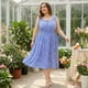 thumbnail image 3 of Vestidos Flowy de Cuello Cuadrado Sin Mangas para Mujeres de Talla Grande Agnes Orinda 3X Azul, 3 of 8
