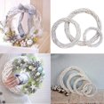 thumbnail image 3 of Corona de anillo de ratán blanco, guirnalda Artificial para decoración del hogar, boda, accesorios artesanales hechos a mano, decoraciones navideñas, 10/20/30Cm, 3 of 4