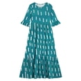 thumbnail image 4 of BLTIBY Boho Dresses for Girls Print Crew Neck Maxi Dress Summer Home Dresses with Pockets Mint Green 9-10 Years, 4 of 7