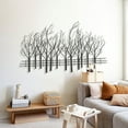 thumbnail image 5 of Snowy Black Metal Field of Trees Wall Decor, 5 of 10