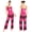 Hot Pink, variant on Womens Disco Dance Latin Jazz Dancewear Sequin Patchwork Tiered Tassel Jumpsuits Hot Pink S