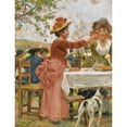 thumbnail image 2 of Raffaello Sorbi 15x18 Black Ornate Wood Framed Double Matted Museum Art Print Titled - Festivities in the Campagna (1920), 2 of 5