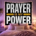 thumbnail image 2 of Prayer Is My Power Quote on Black Background, Inspirational Vintage for Spiritual Decor Lovers, Motivational Wall Art, Housewarming Gift Tapestry Wall Hanging for Bedroom and Dorm, 2 of 7