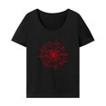 thumbnail image 1 of Camiseta para mujer Tops de verano Ropa Camiseta con cuello redondo para vacaciones de viaje de oficina XL, 1 of 7