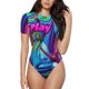 thumbnail image 1 of Balery Neon Free Play Body de cuello redondo de manga corta para mujer Tops de manga corta Tops básicos-X-Large, 1 of 7