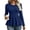 Dark Blue, variant on Ribbed Peplum Top for Women Crew Neck Long Sleeve Flare Hem Sweater Casual Winter Slim Fit Blouse