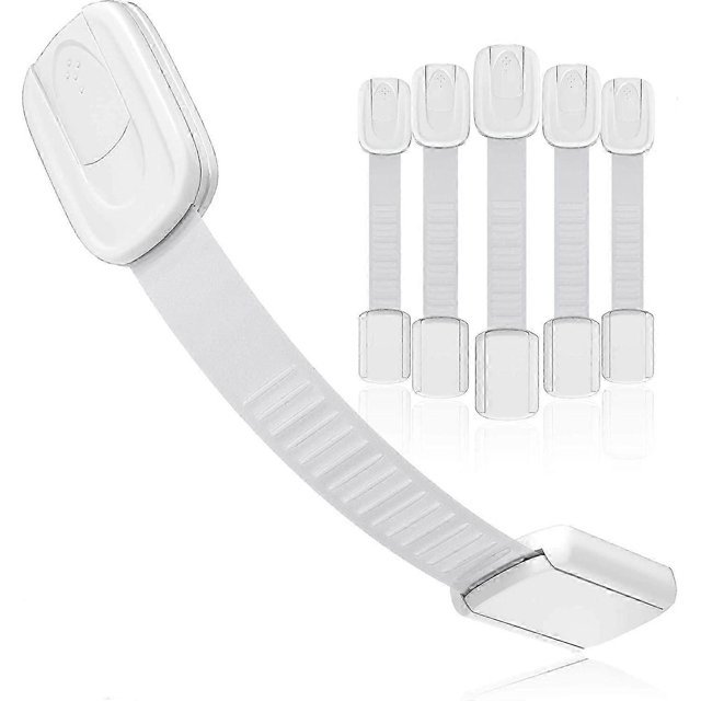 Pack Child Safety Locks, Lock for Cabinets, Toilets, Kitchens, Doors, Windows, Refrigerators, Extra Strong Adhesive, Protection for Babies and Pets