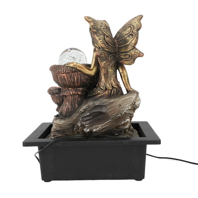 Decoración de la Fuente de Escritorio, fluo Ajustable Tablero Tranquilo Waterfall Fuente Compacta para Sala de Estar para la Oficina