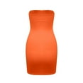thumbnail image 4 of IROINNID Wedding Guest Dresses for Women Formal Evening Night Dress Spring And Summer Solid Color One Line Collar Bag Hip All Match Nightclub Dress Elegant Bodycon Dress,Orange, 4 of 4
