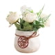 thumbnail image 1 of Kit de flores artificiales con maceta, combinación de rosas de seda falsas y vegetación, decoración en maceta de plantas pequeñas, 1 of 5