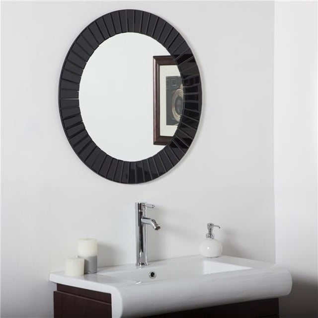 Decor Wonderland SSM529B le Miroir Mural Moderne Sans Cadre&44; Noir