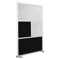 thumbnail image 3 of SpaceMakers 4 Panel 78" x 52" Modern Stationary Room Divider in Black, 3 of 7