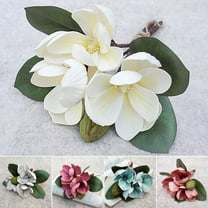 Travelwant Artificial Magnolia Flowers, Magnolia Stem Flower, Wedding Flower Bouquet Vase Floral Arrangement for Table Centerpiece Wedding