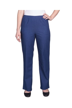 Women's Petite Casual Elastic Waist Denim Pull-On Jeans