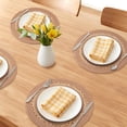 thumbnail image 2 of Set of 6 Farmhouse Woven Placemats for Dining Table Decor - Indoor, Washable, Wipeable Kitchen Table Mats Grass Yellow 11.8x11.8inch, 2 of 5