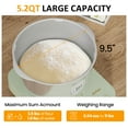 thumbnail image 6 of RoyalCraft Electric Dough Maker with Weighing Function,5.2QT Dough Mixer with Ferment Function,Household Dough Maker Kitchen Flour Kneading Machine with Stainless Steel Bowl,Face-up Touch Panel, 6 of 7