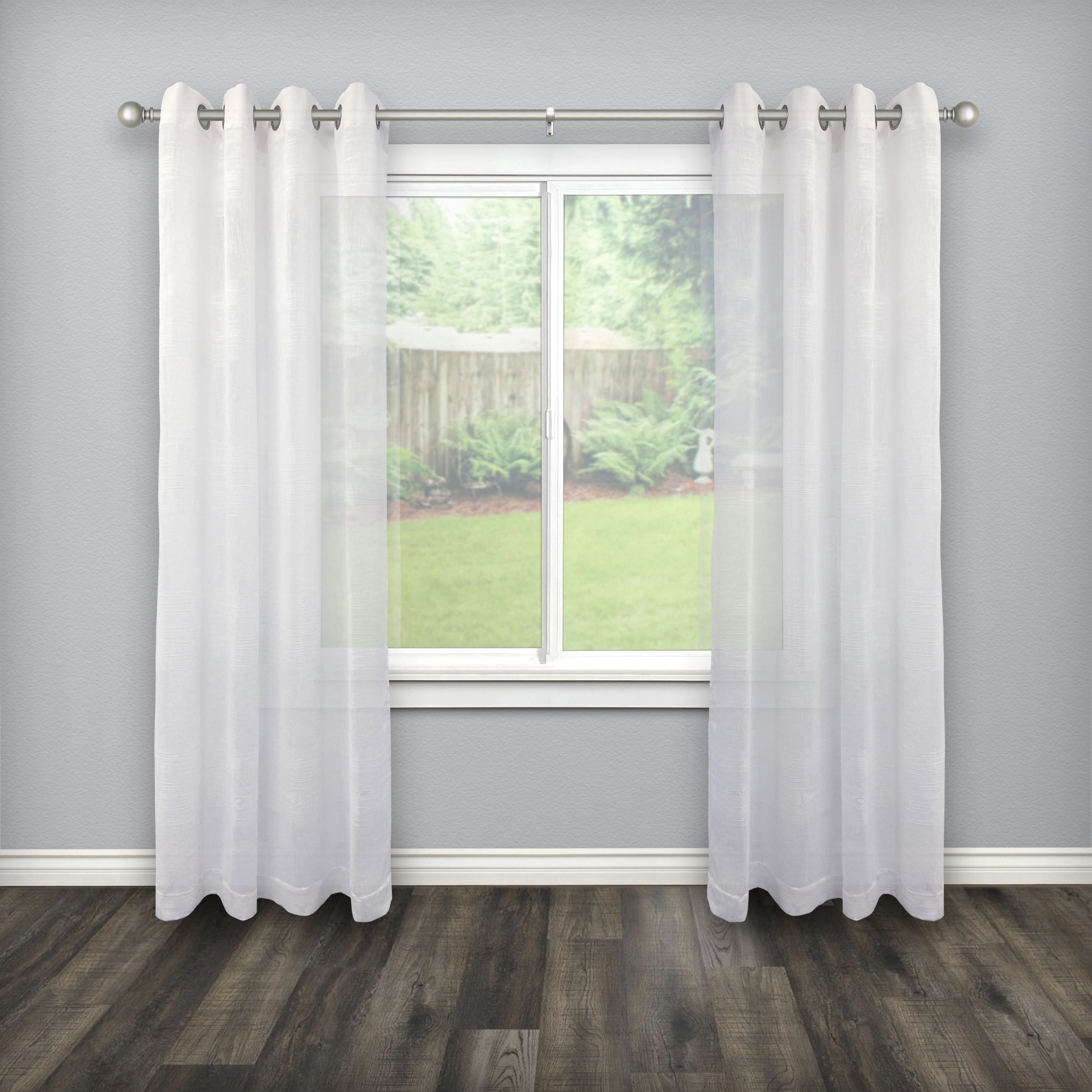 Decopolitan Punch and Press No Drill Curtain Rod Set 36-72 inch, Nickel