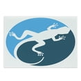 thumbnail image 1 of Salamander Cutting Board, Gecko Emblem Inspired Logo Design Round and Symbolic, Decorative Tempered Glass Cutting and Serving Board, in 3 Sizes, by Ambesonne, 1 of 2